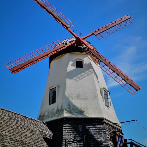 Windmill Solvang Danish Village California Building Architecture European Style Tourist Spot Landmark USA CA