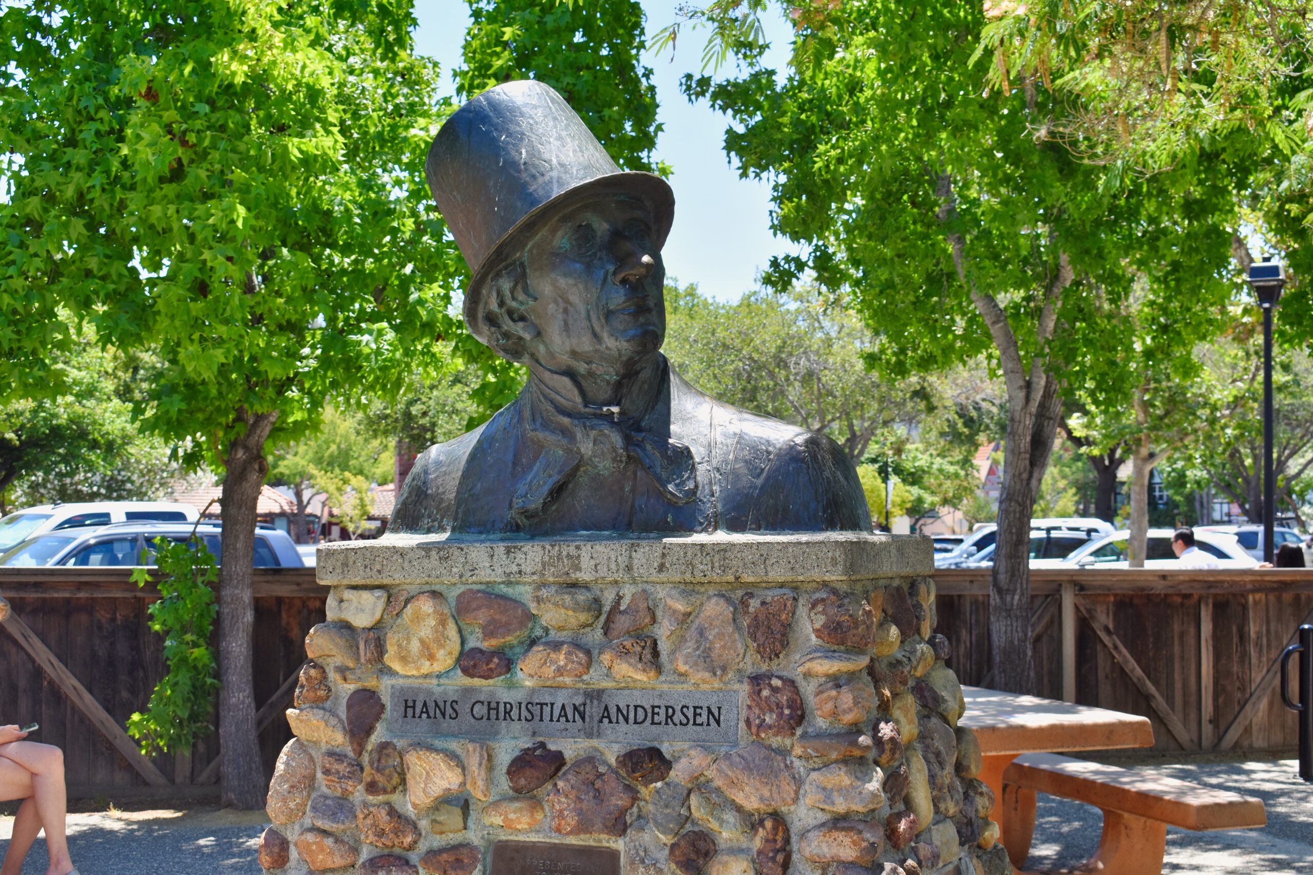 Statue of Hans Christian Andersen in Solvang Park